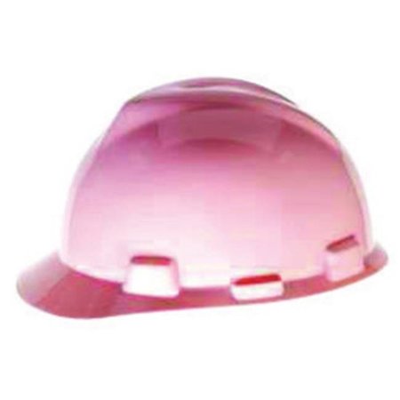 MSA SAFETY Msa 454-485364 Pink Hard Cap V-Guard With Starz-On Suspension 454-485364